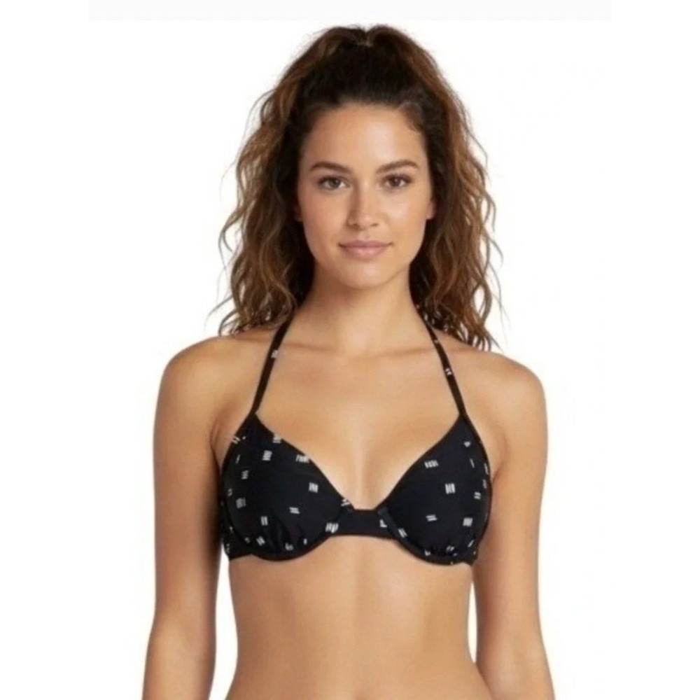 NEW Carve Designs Olivia Top Black Dash Underwire Bikini Swim Top‎ Cup Size B